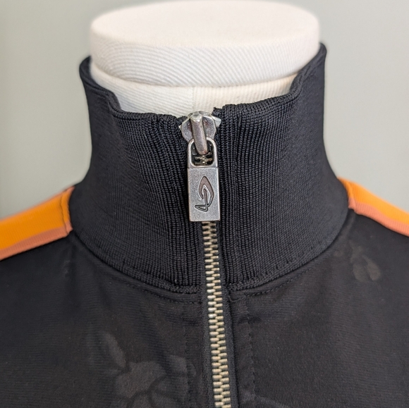 Vintage Y2K Diesel Women's Track Jacket Zip‑Up Black Orange Size S - Picture 5 of 16